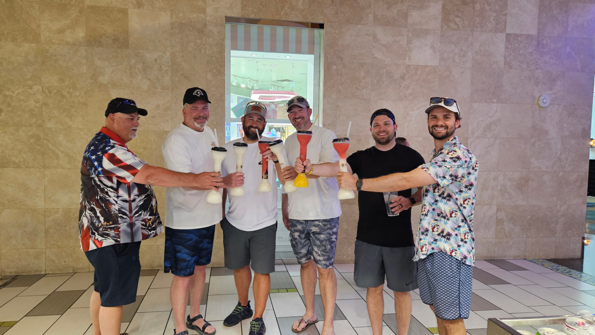 Colleagues raising a toast together