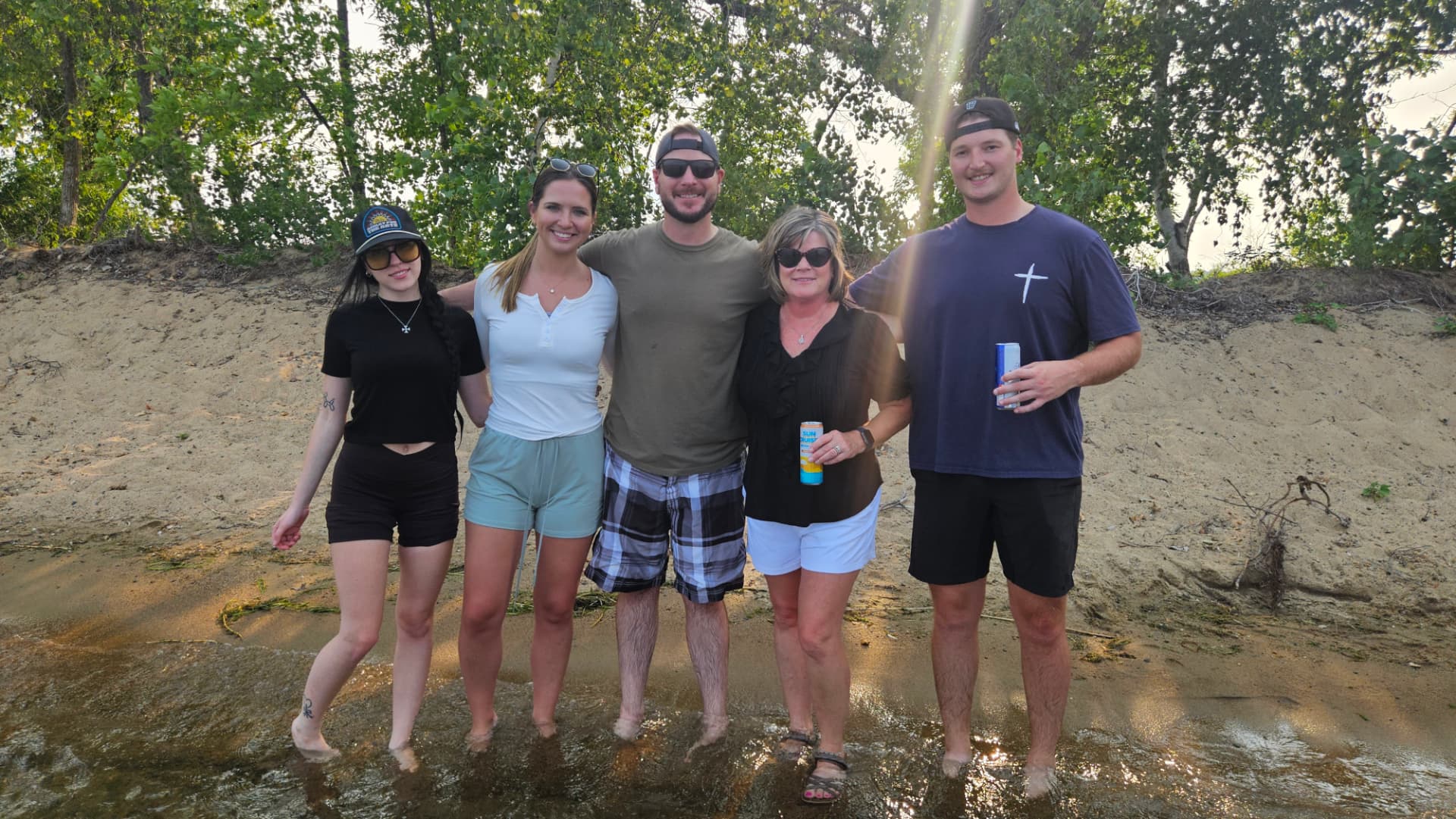Team Twin Cities out on the lake with a breezy boat ride